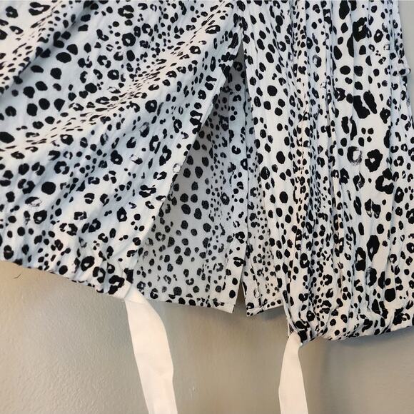 Code x mode sleeveless leopard print button shirt Sz small open back & tie - Picture 3 of 8